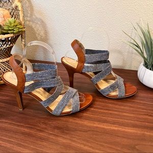 Ann Marino by Betty Mueller Strappy Elastic Stilettos Sz 9